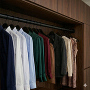 Barra Closet Ovalada Acero Inoxidable Negro