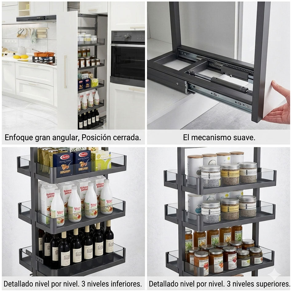 Columna Aluminio Glass 6 Niveles-2