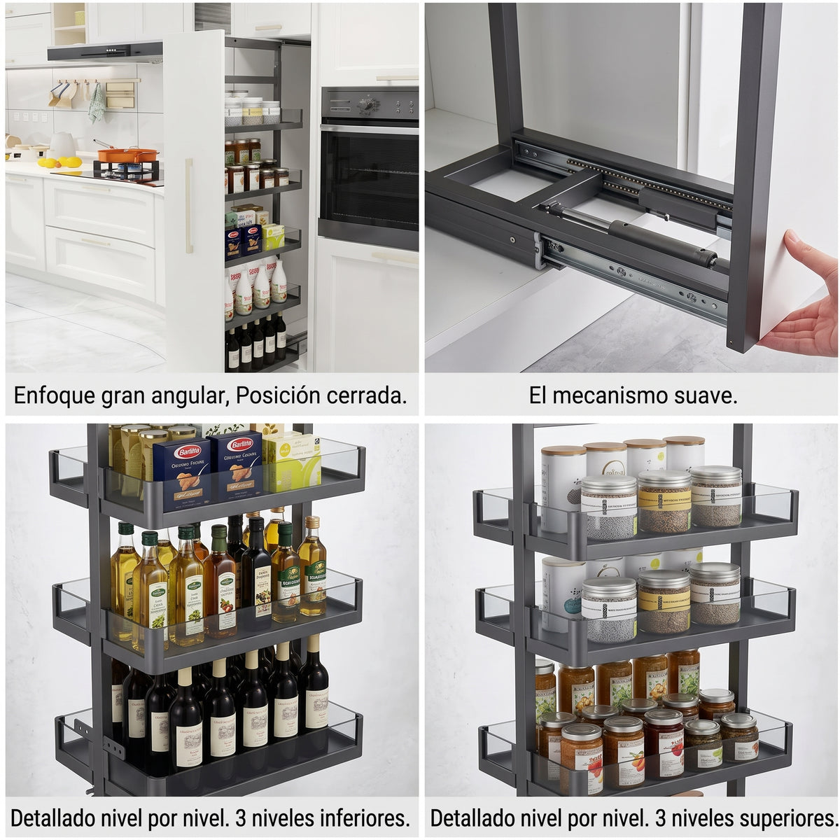 Columna Aluminio Glass 6 Niveles